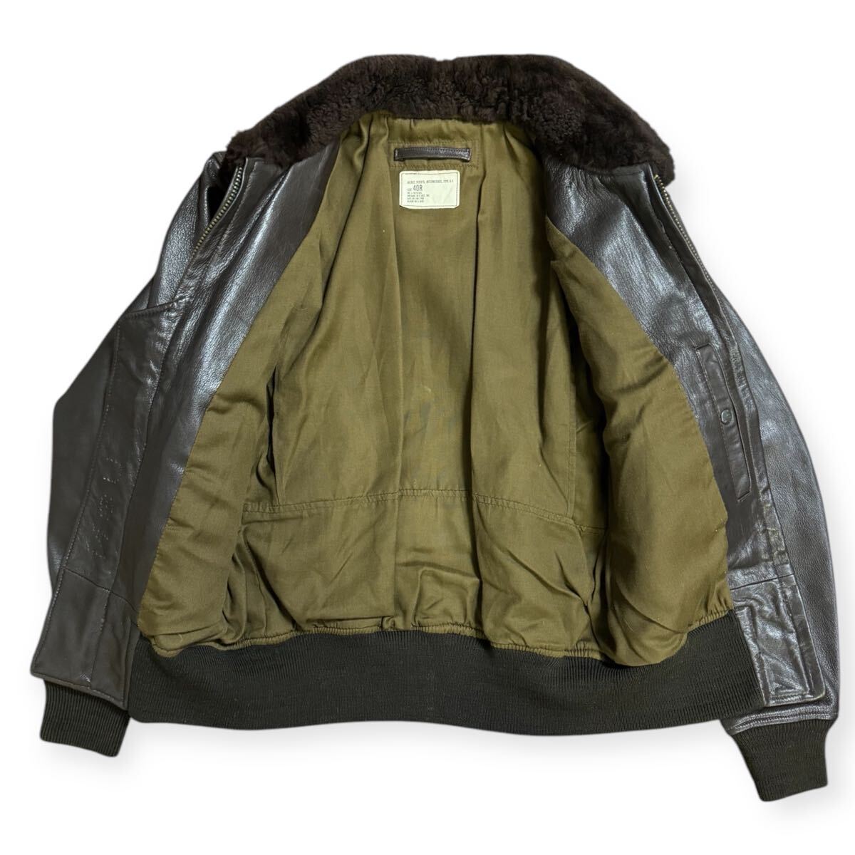 美品 ORCHARD 80s ビンテージ TYPE G-1 山羊革 米軍実物 官給品 美品 ORCHARD 80s ビンテージ TYPE G-1 山羊革 米軍実物 官給品
