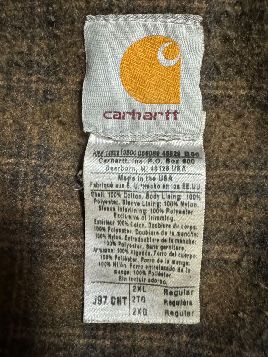 稀少 Carhartt USA製 企業ロゴ ダック デトロイトジャケット J97 稀少 Carhartt USA製 企業ロゴ ダック デトロイトジャケット J97