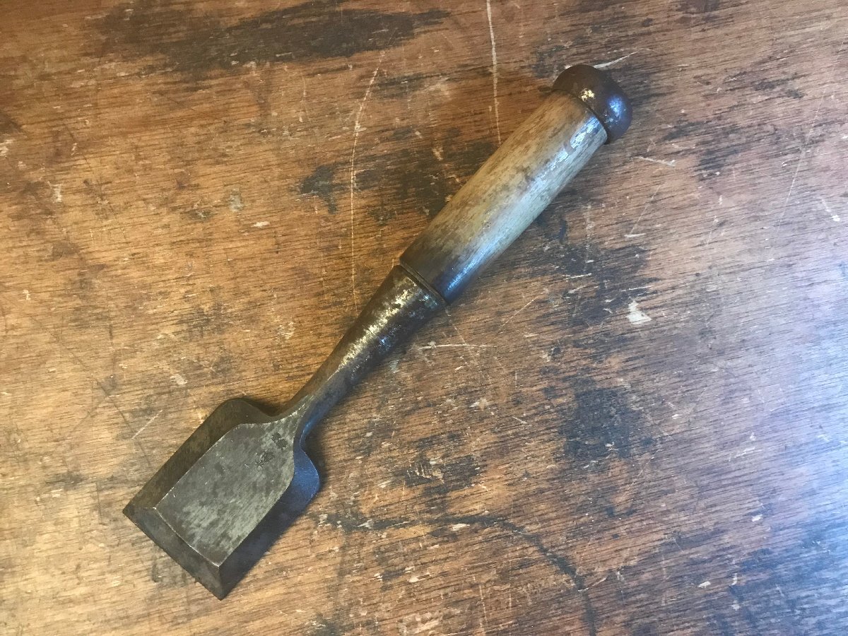 SS-6281■送料込■ 博光 鑿 のみ ノミ 叩き鑿 平鑿 大工道具 工具 道具 在銘 刃幅:47ｍm 265g /くMAら