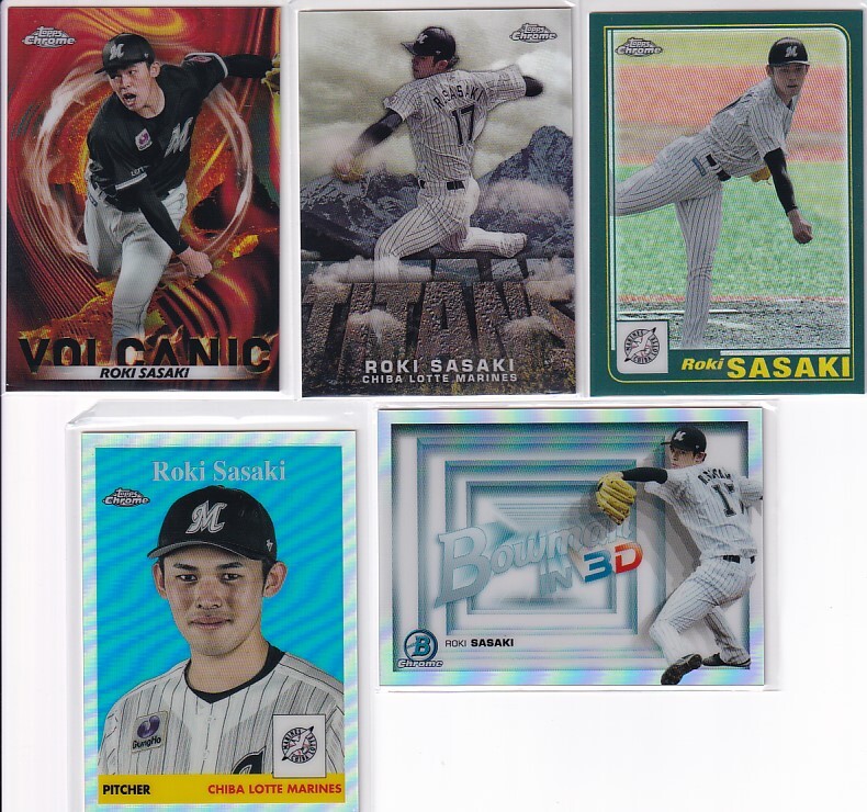Topps Chrome 佐々木朗希（ロッテ） インサート 5枚セット