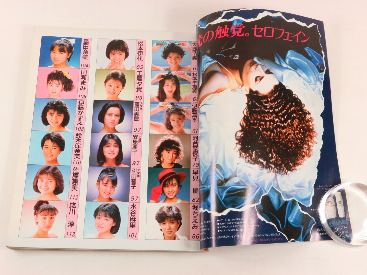 明星 ヘアカタログ '86 夏の号 昭和61年 9月25日号 表紙 中山