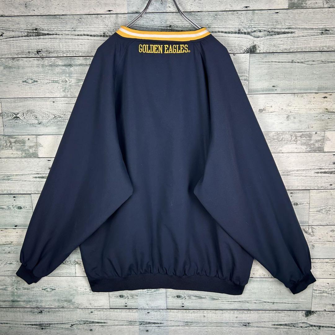 ヴィンテージ 刺繍カレッジロゴ ナイロンジャケット ネイビー XL ヴィンテージ 刺繍カレッジロゴ ナイロンジャケット ネイビー XL