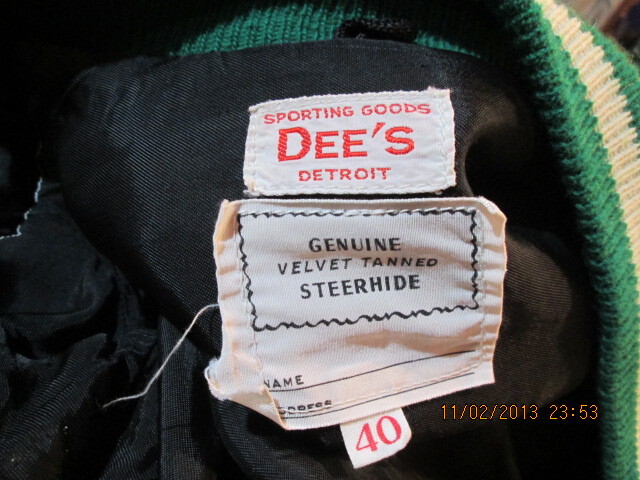 古著　 60s DEE’S スタジアムジャンパー（Lサイズ）ヴィンテージ　袖本革　袖レザー　スタジアムジャンパー　スタジャン