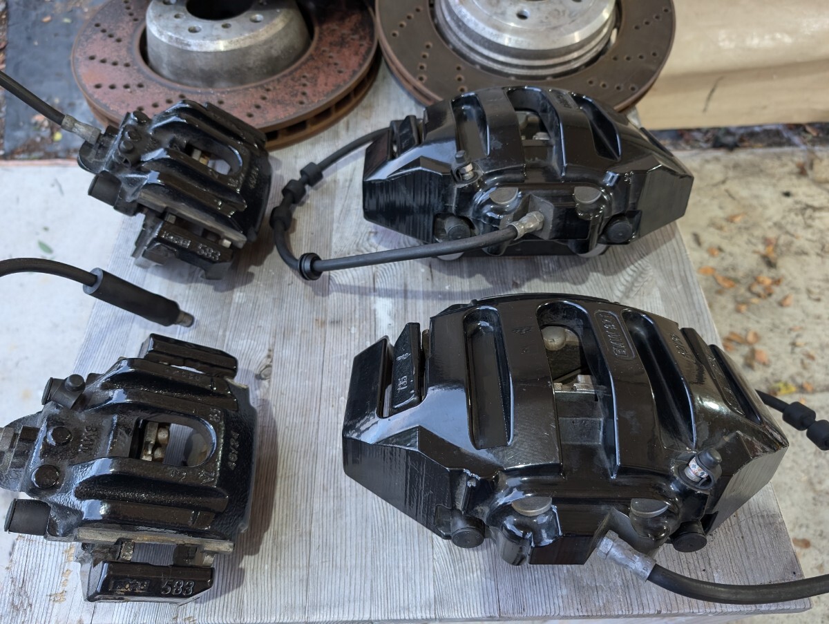 [KG] BMW 5 series E39 M5 original brake caliper rom and rear (before and after) rotor set big caliper pick up OK including in a package OK rare rare 