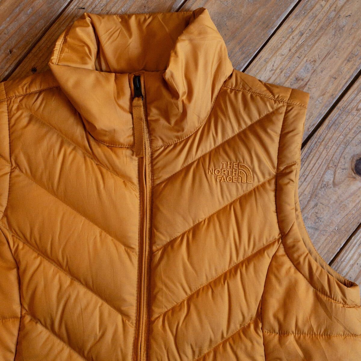 新品 THE NORTH FACE ザノースフェイス ダウンベスト レディース Sサイズ イエロー 550フィルパワー アウトドア タグ付き未使用品 J3720
