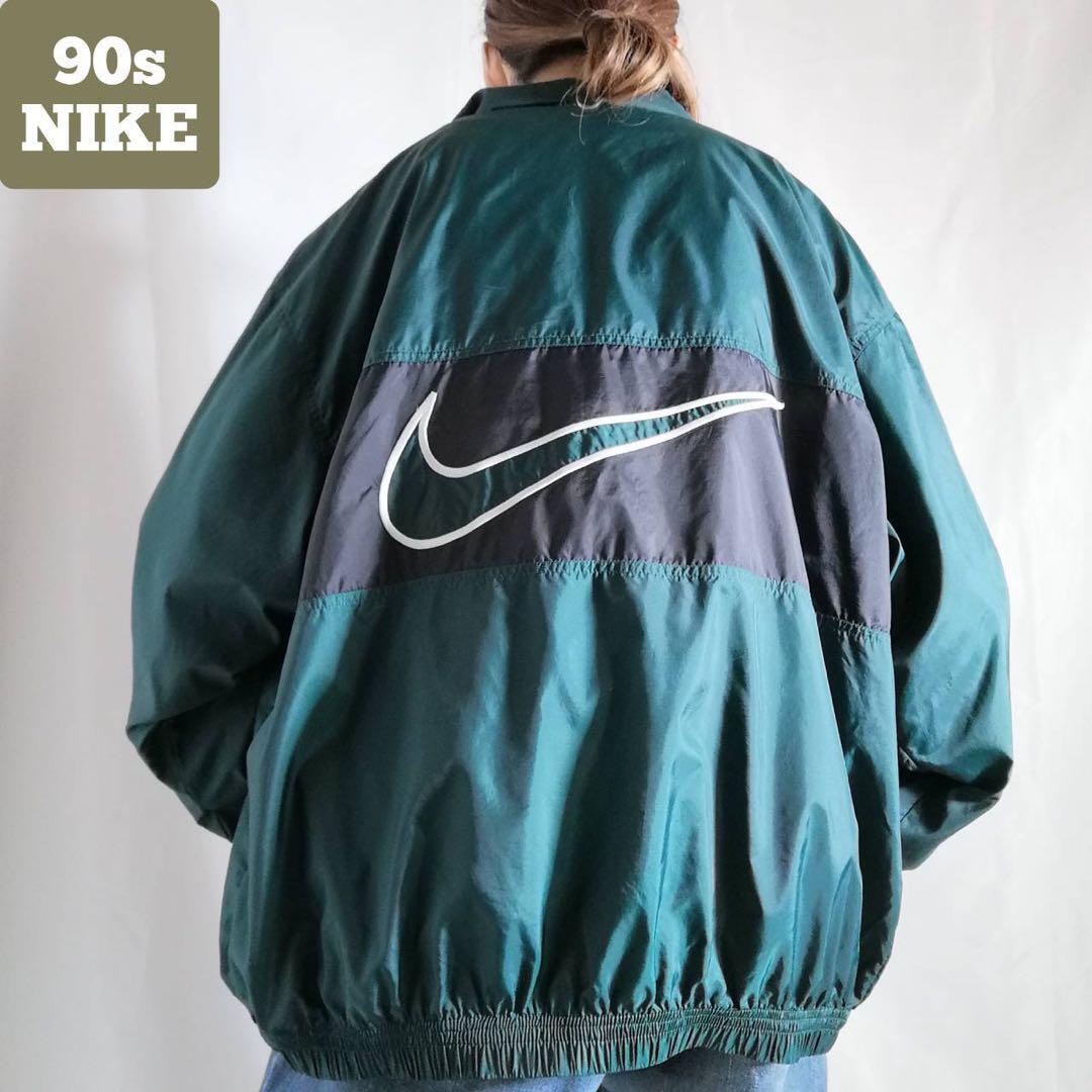 90s NIKE ナイキ ナイロンジャケット ジップアップブルゾン 90s NIKE ナイキ ナイロンジャケット ジップアップブルゾン