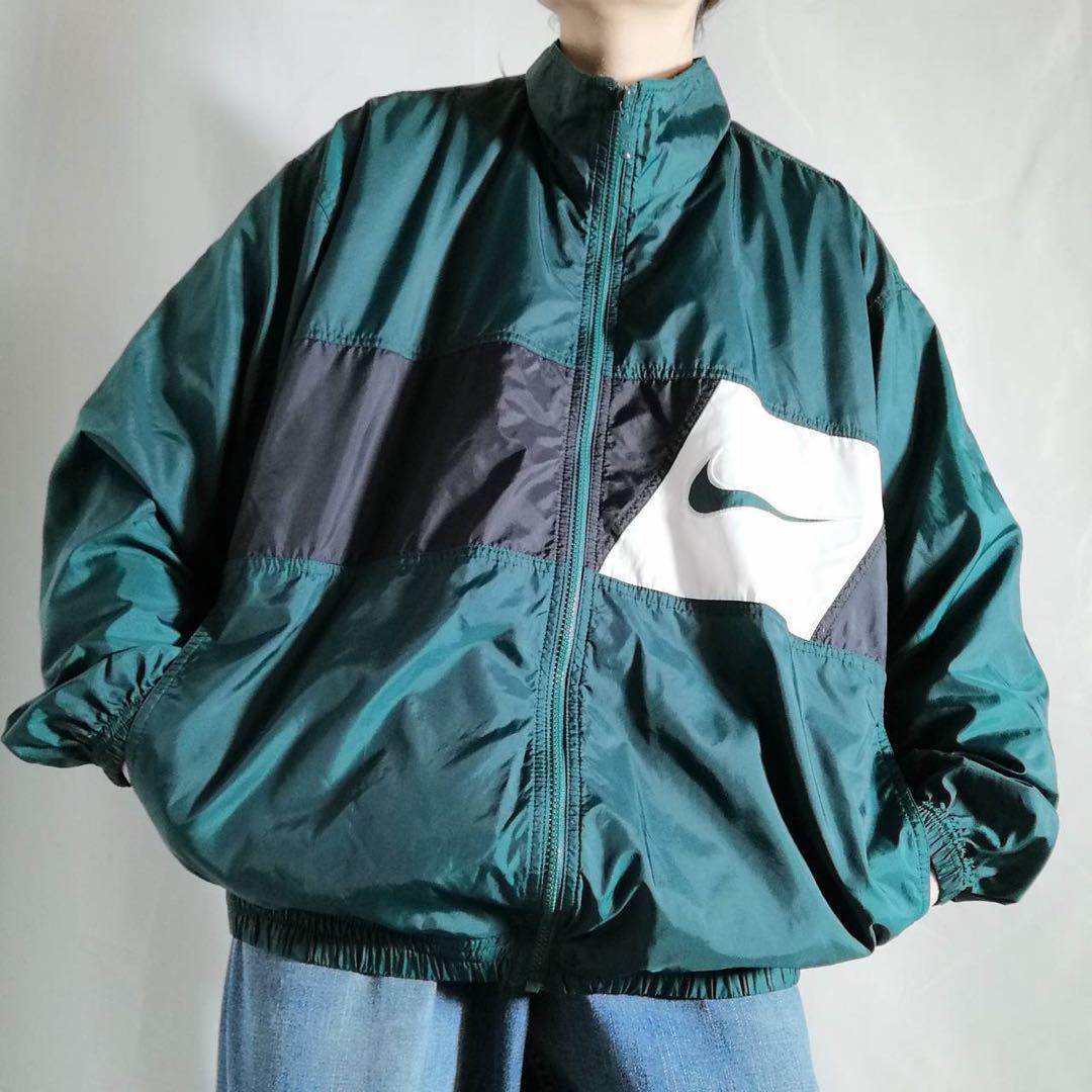 90s NIKE ナイキ ナイロンジャケット ジップアップブルゾン 90s NIKE ナイキ ナイロンジャケット ジップアップブルゾン