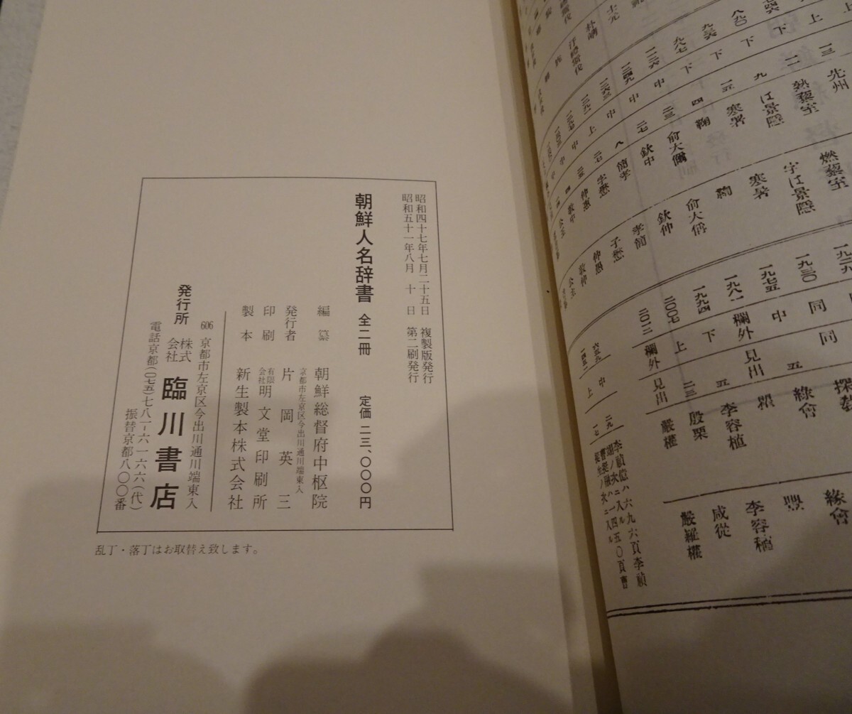 rarebookkyoto s660 朝鮮人名辞書+索引 1976年 李朝 大韓帝国 rarebookkyoto s660 朝鮮人名辞書+索引 1976年 李朝 大韓帝国