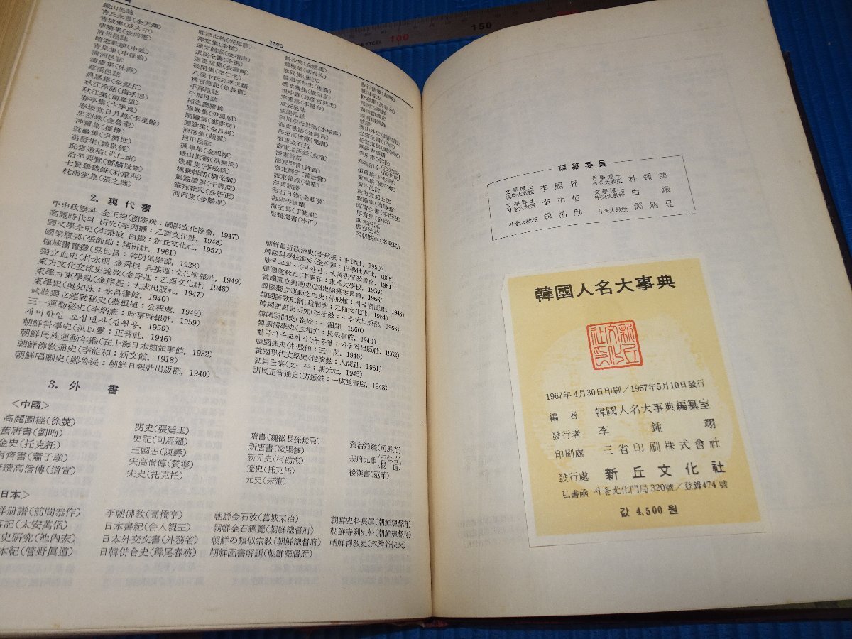 Rarebookkyoto F1B688 李朝朝鮮 韓国人名大辞典 新丘文化社 1967 Rarebookkyoto F1B688 李朝朝鮮 韓国人名大辞典 新丘文化社 1967