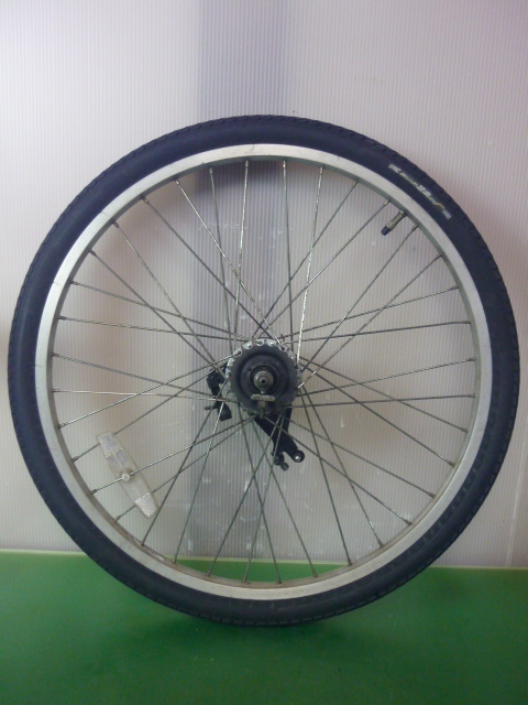 送料無料/中古品/電動アシスト自転車 Marukin Belicia duo用 後輪ホイール/22インチ(管6111007)