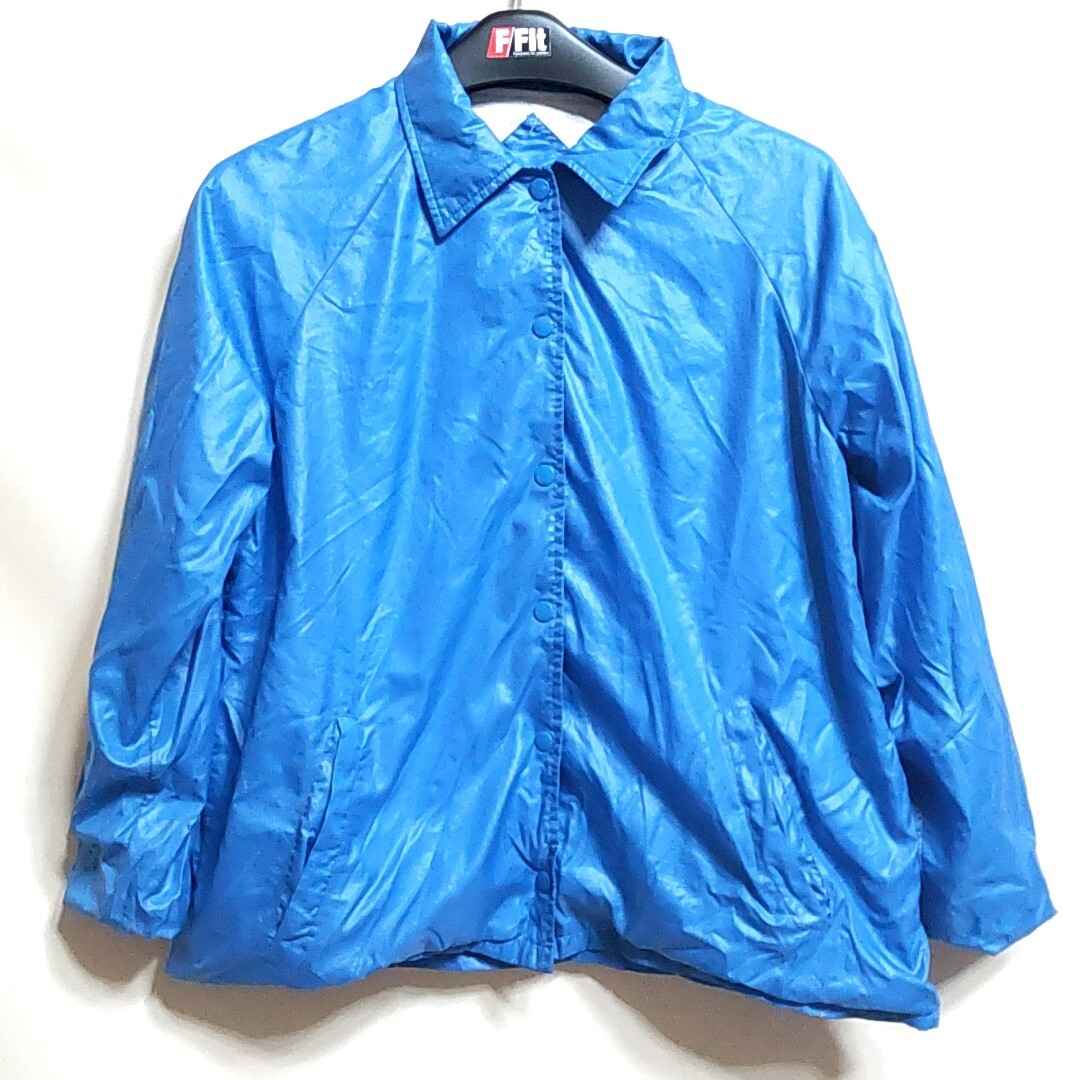 D1 Windy eather 青色 L 無地 コーチジャケット ナイロン D1 Windy eather 青色 L 無地 コーチジャケット ナイロン