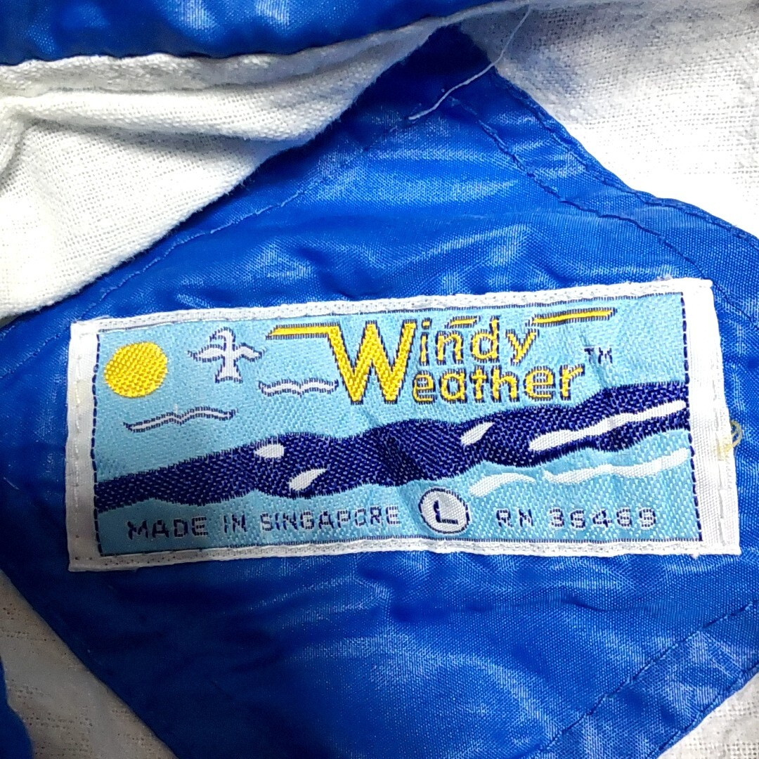 D1 Windy eather 青色 L 無地 コーチジャケット ナイロン D1 Windy eather 青色 L 無地 コーチジャケット ナイロン
