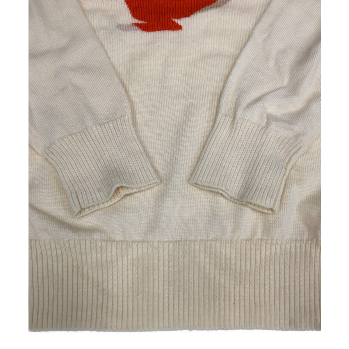 coco 中古 パーリーゲイツ PEARLY GATES レディース セーター 0 クリーム系 長袖 ニット 毛100 レターパックプラス発送可 88540