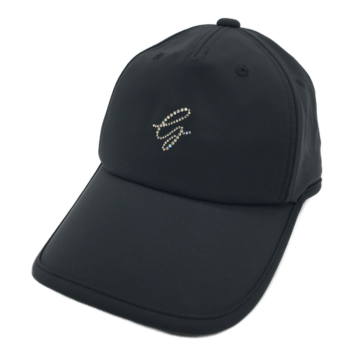 coco 中古 デサントゴルフ DESCENTE GOLF キャップ F(55-57cm) 黒 リボンキャップ レディース 美品 レターパックプラス発送可 97087