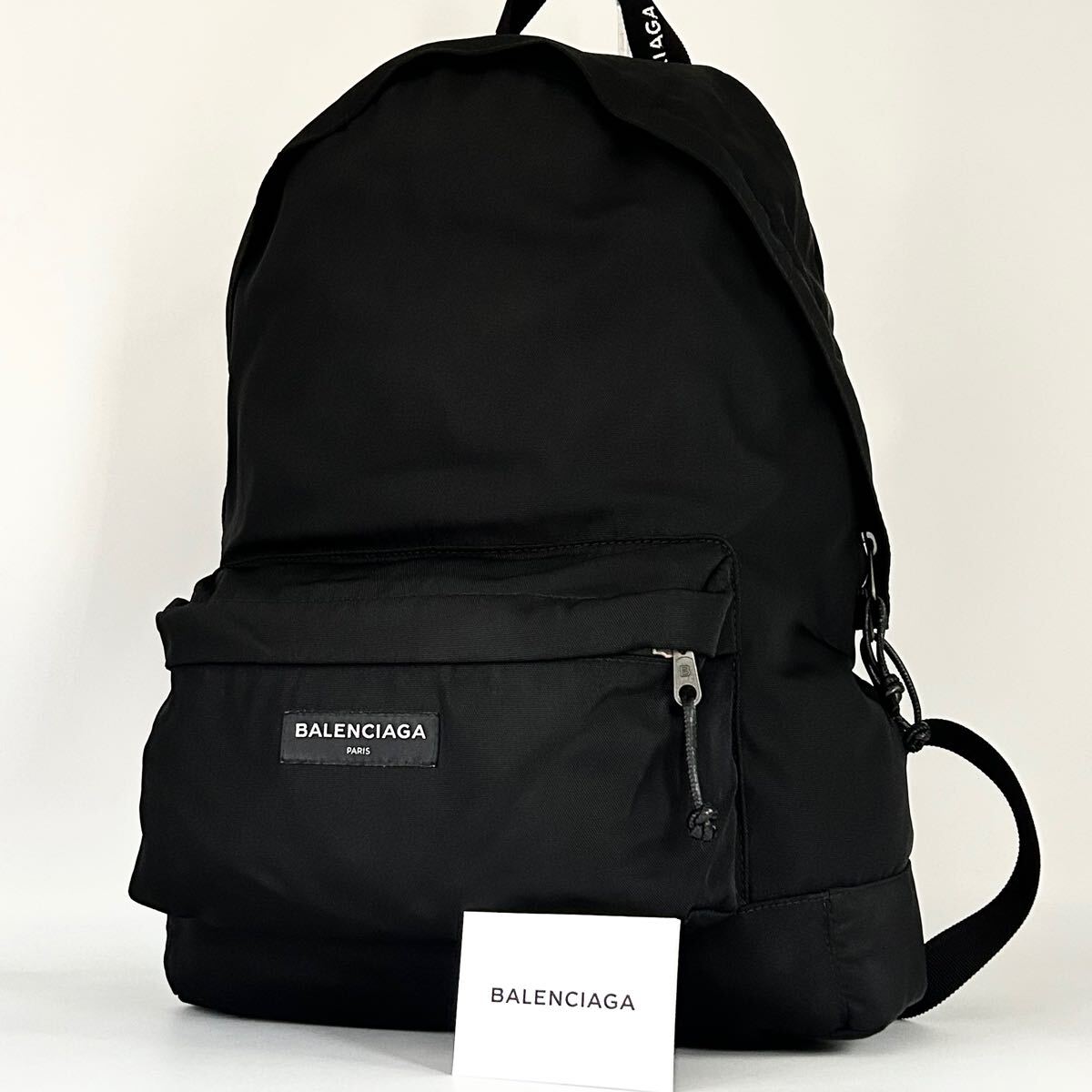 ●高級 ラージサイズ●BALENCIAGA バレンシアガ エクスプローラー リュックサック バックパック デイパック ビジネスバッグ メンズ ブ黒