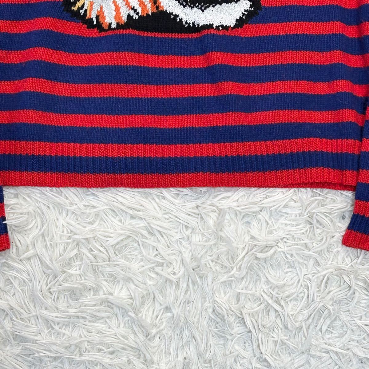 GUCCI】【タイガーヘッドボーダーニット】【イタリア製