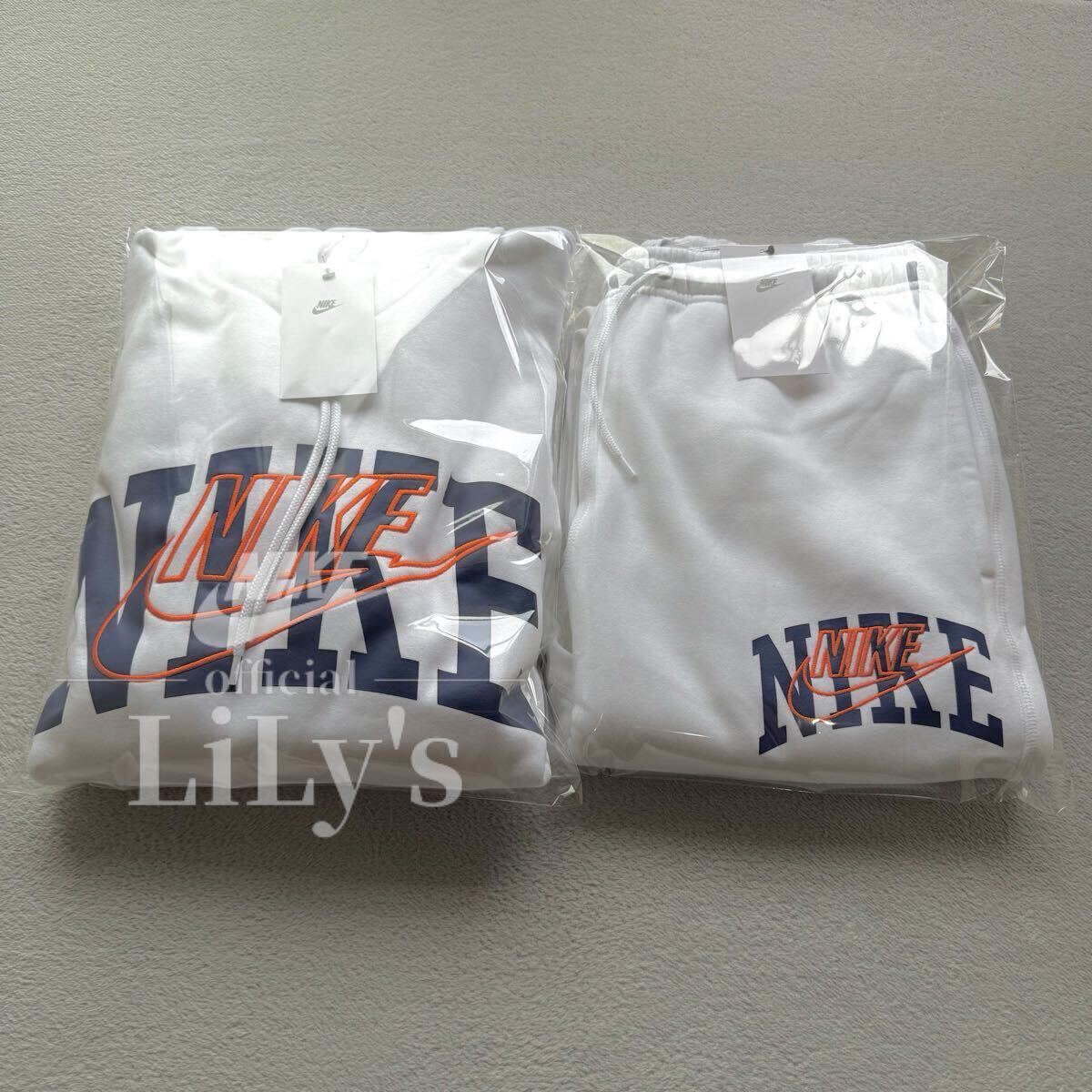 新品未使用 NIKE上下セットアップ Lサイズ 白 オレンジ ス 新品未使用 NIKE上下セットアップ Lサイズ 白 オレンジ ス