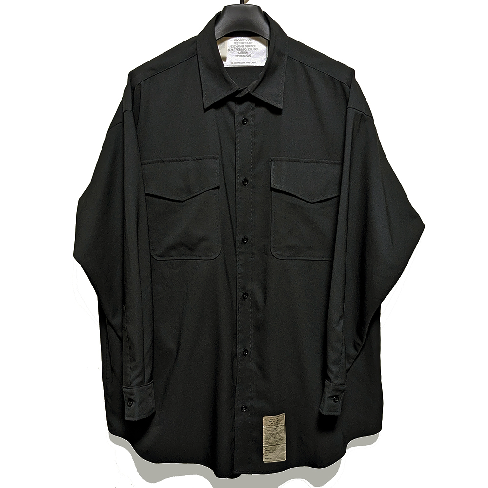 N.HOOLYWOOD EXCHANGE SERVICE 22SS ポリオーバーサイズCPOシャツ 38 定価28,600円 エクスチェンジサービス ミスターハリウッド