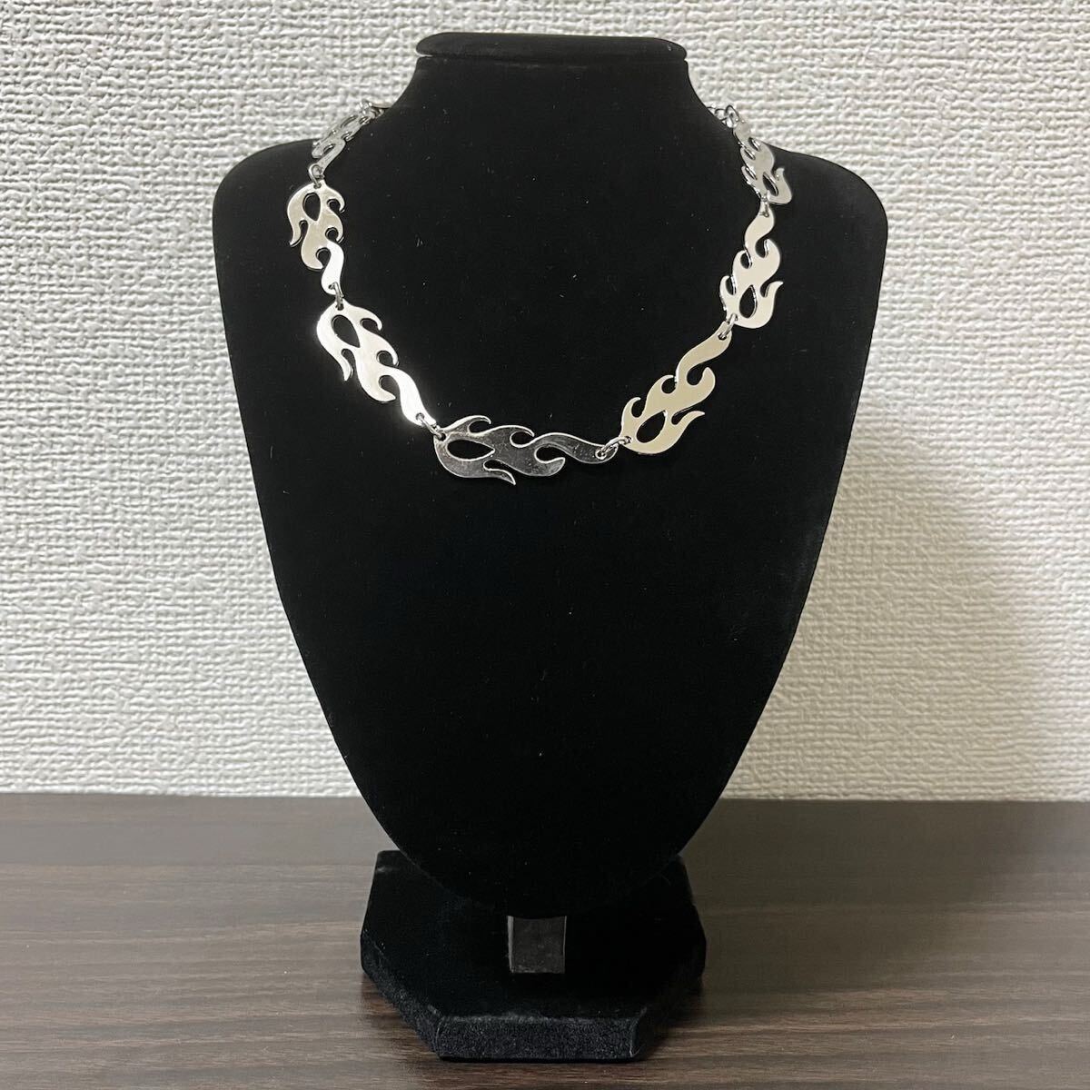 フレイム チョーカー ネックレス 炎 シルバー 韓國(guó)