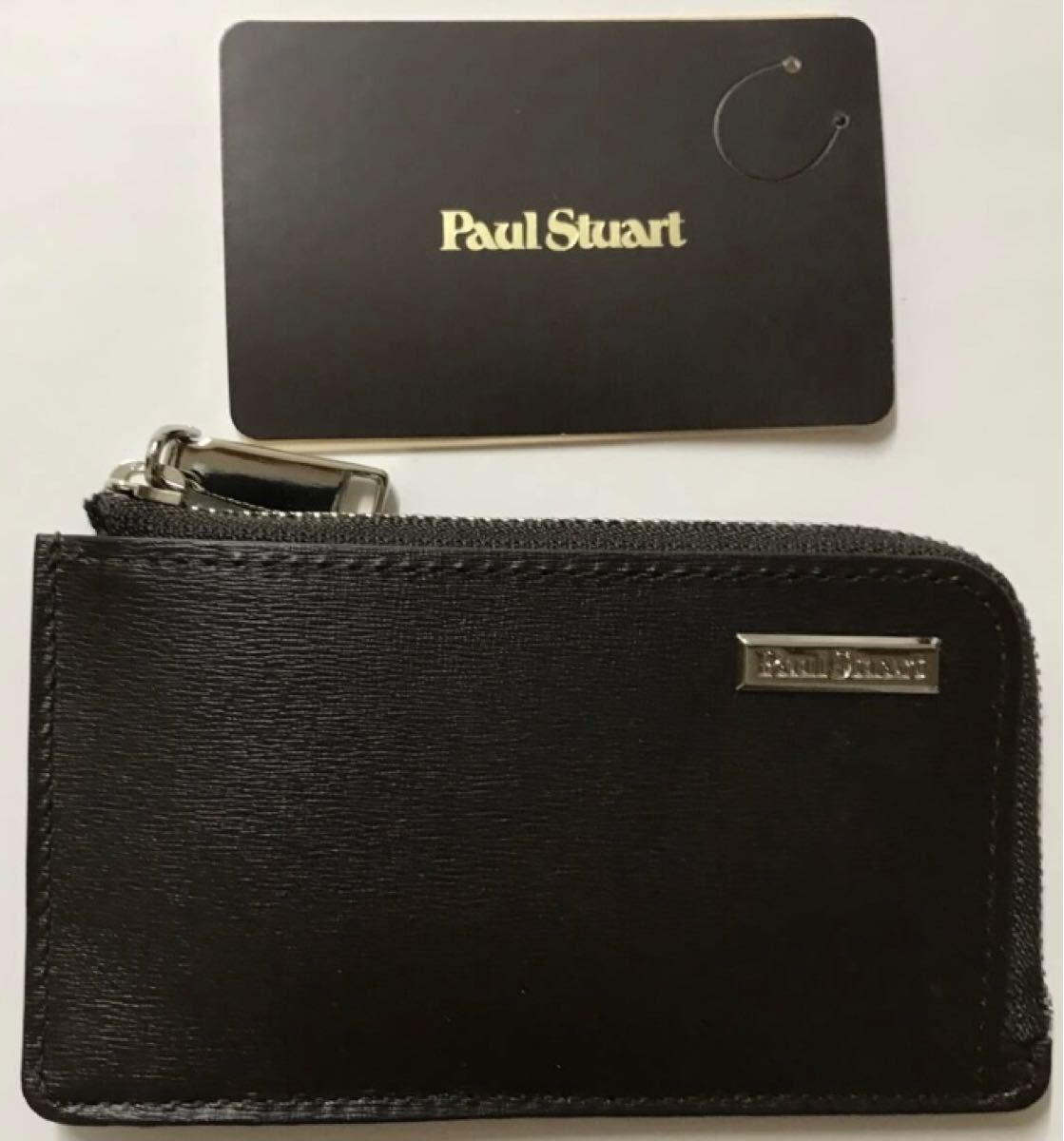 未使用 財布 コインケース 小物入れ 牛革 日本製 焦茶色 ダークブラウン Paul Stuart ポール・スチュアート ポールスチュアート