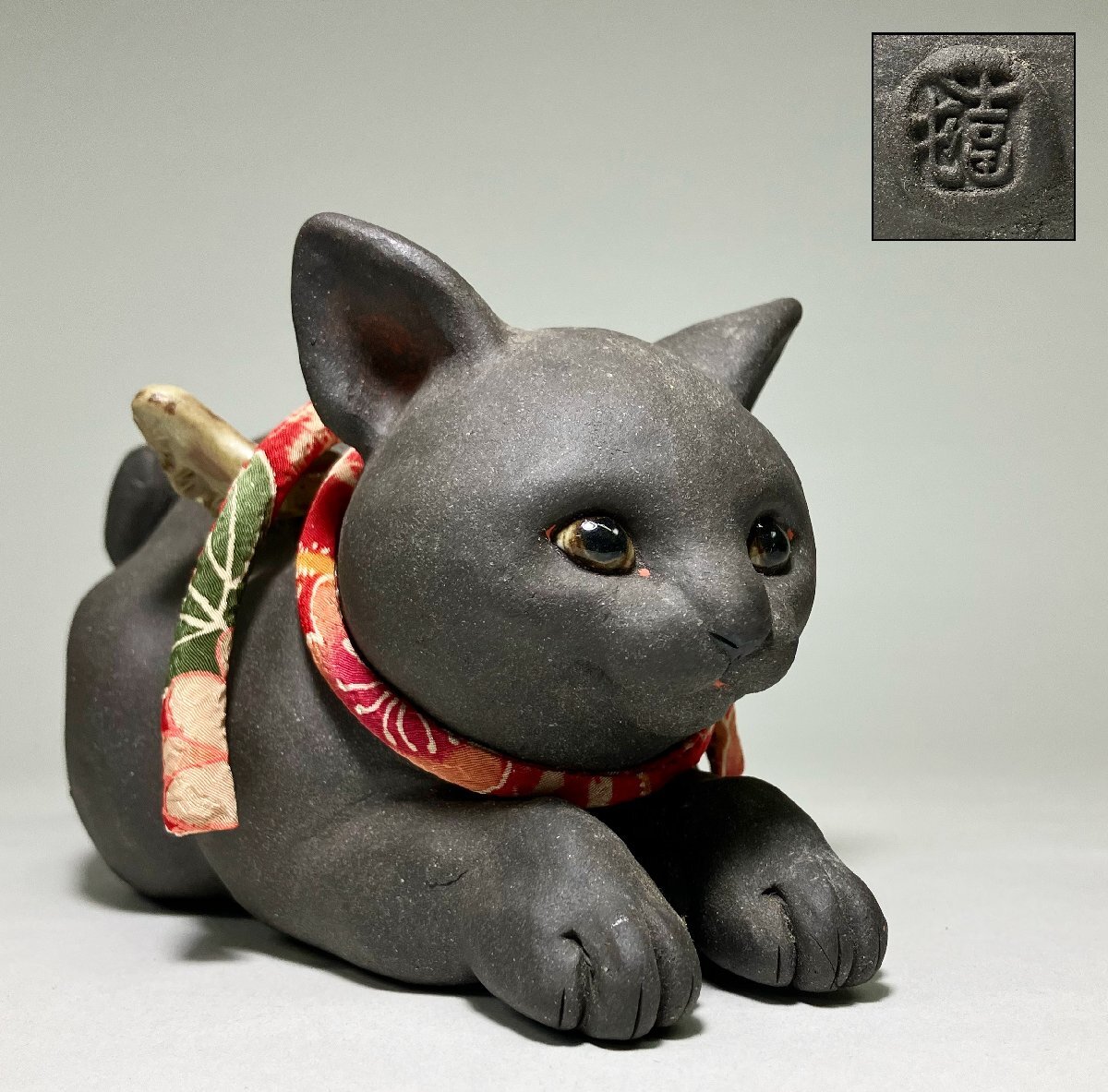Yahoo!オークション - 【京全】 吉田 一也 作 黒猫 羽仔猫 置物 Yahoo!オークション - 【京全】 吉田 一也 作 黒猫 羽仔猫 置物