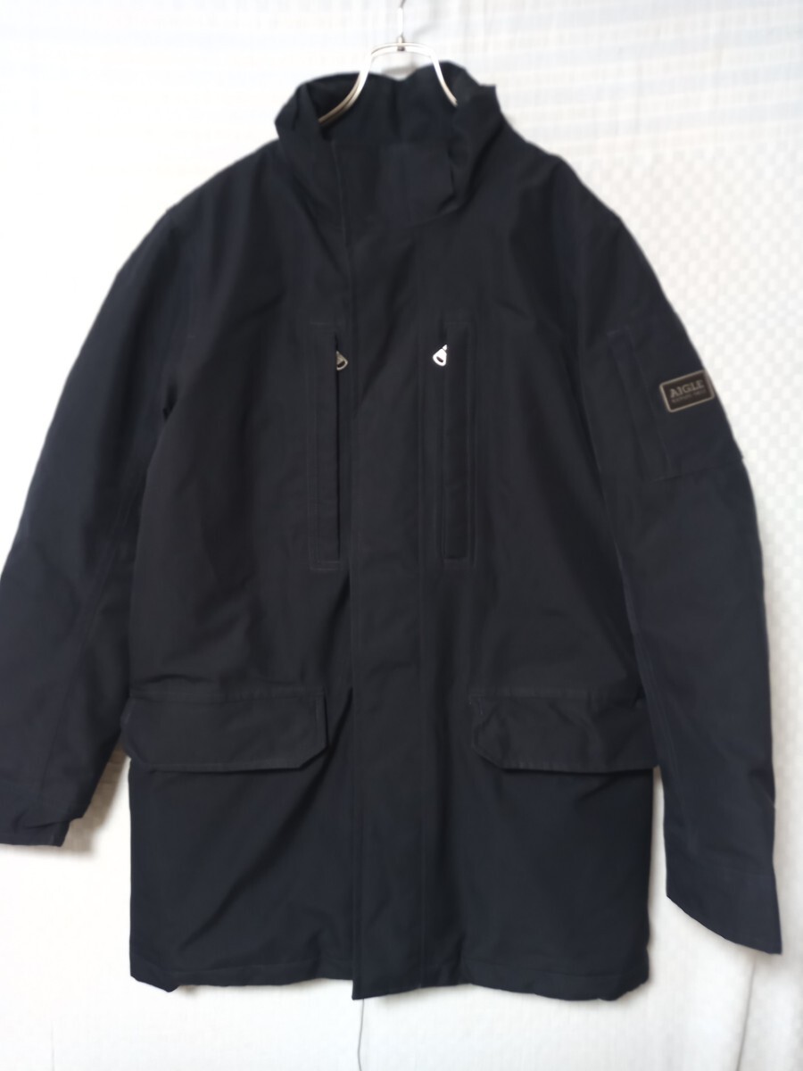 9816　★★　AIGLE　GORE-TEX　ダウンコート　ネイビー　サイズS