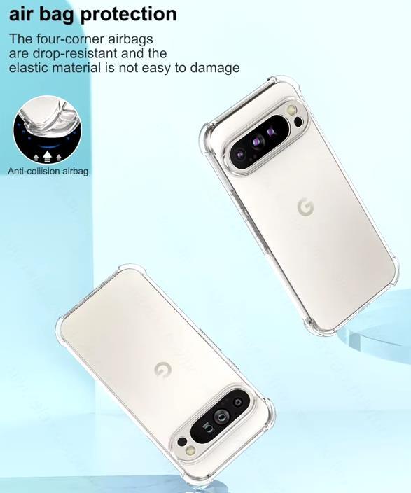2個セット Google Pixel 9 Pro XL クリア ケース カバー ピクセル pixel9 pro xl TPU ショック軽減 ソフトケース 透明 スマホケース case