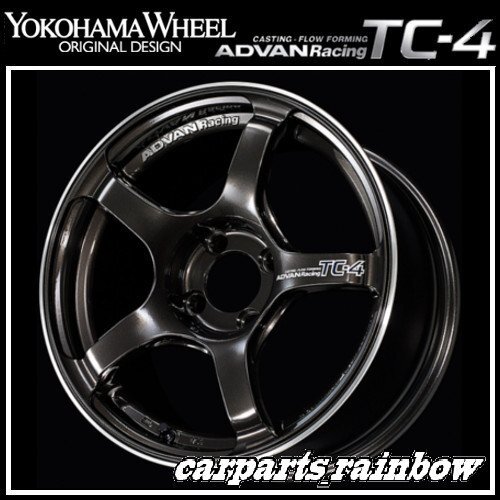 ★YOKOHAMA WHEEL ADVAN Racing TC-4 forJapaneseCars 18×7.0J/7J 4/100 +41★BGR/ブラックガンメタリック★新品 4本価格★