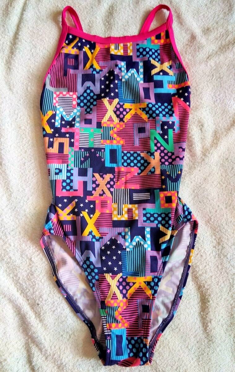 ASICS（アシックス） ピンク＆アルファベット 競泳水着 SSサイズ