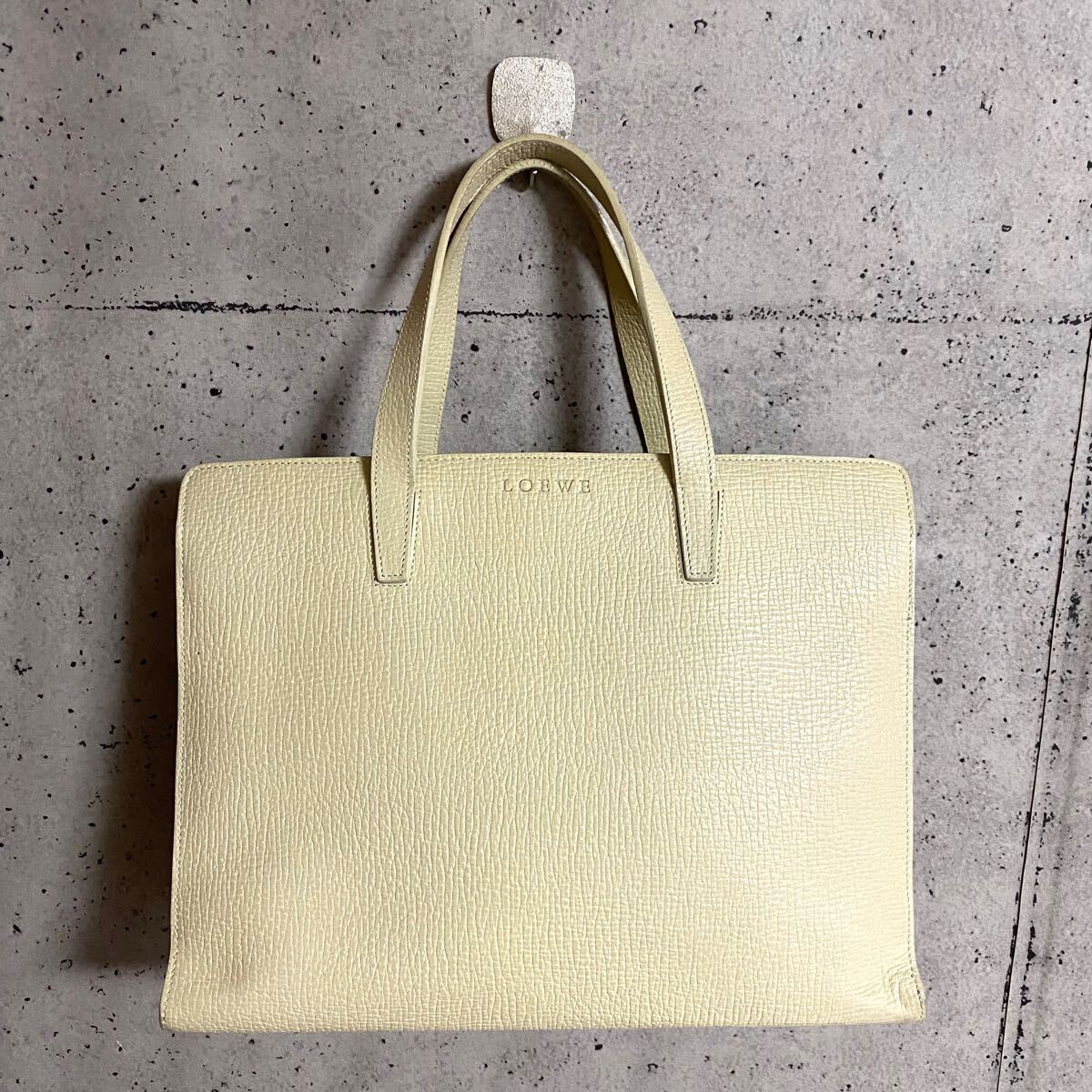 LOEWE テクスチャードレザー ミニトートバッグ 正規品 ロエベ LOEWE アイコン ロゴ レザーバッグ ハンドバッグ