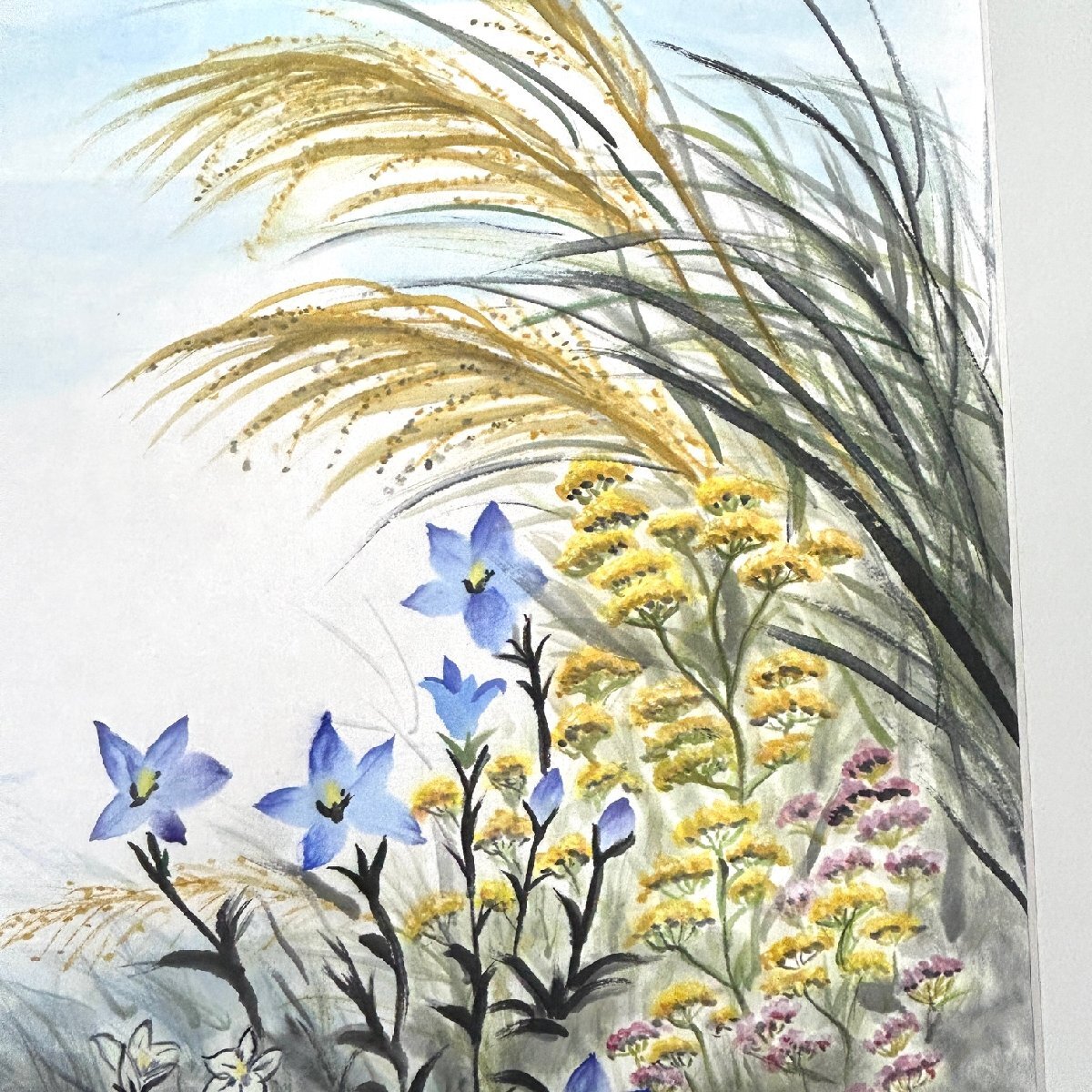 【80】 1円～ 絵画 草花 さわ作 詳細不明 長期保管品 現状品_画像4