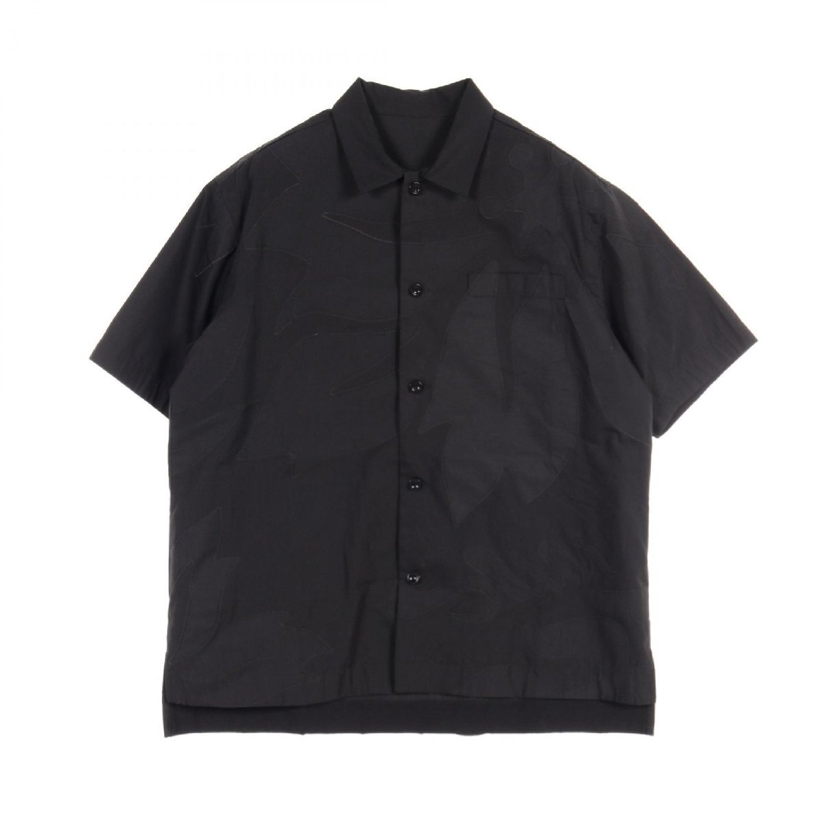 サカイ FLORAL EMBROIDERED PATCH COTTON POPLIN SHIRT ブランドオフ Sacai コットン 半袖シャツ ポリエステル
