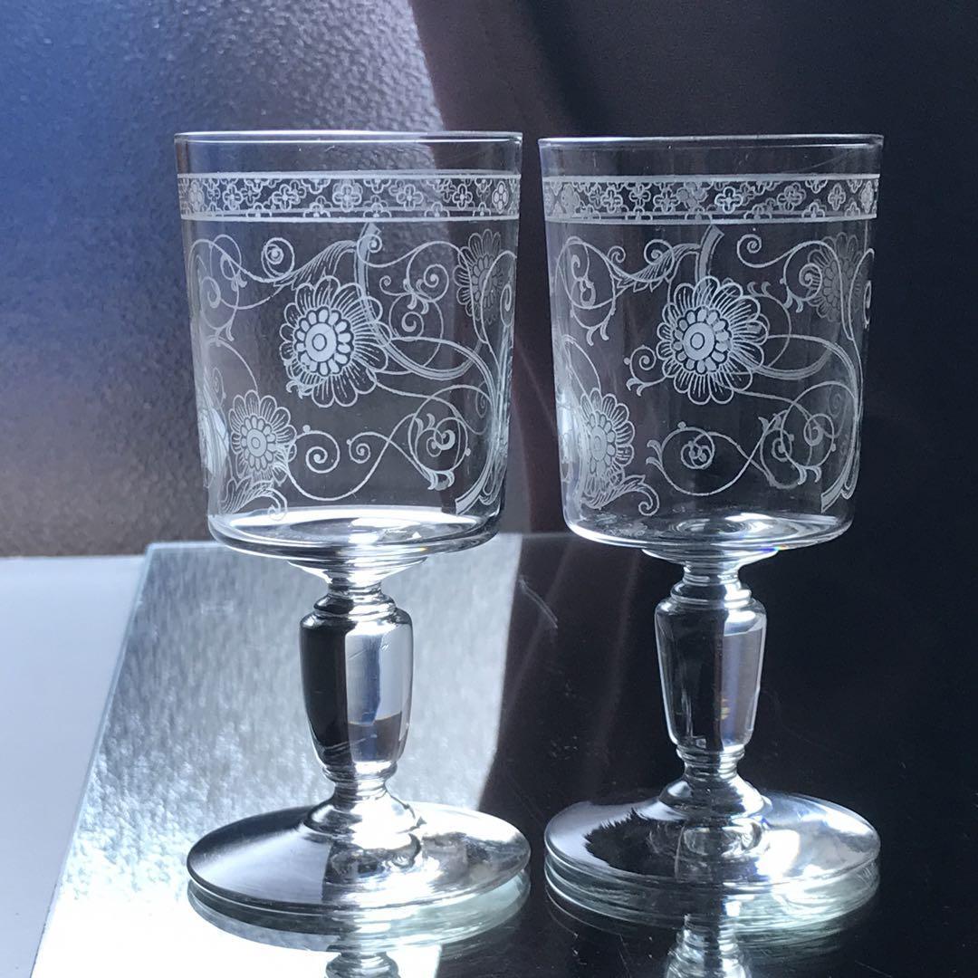 10200円 可愛い希少オールドバカラBACCARATワイングラスペア 10200円 可愛い希少オールドバカラBACCARATワイングラスペア