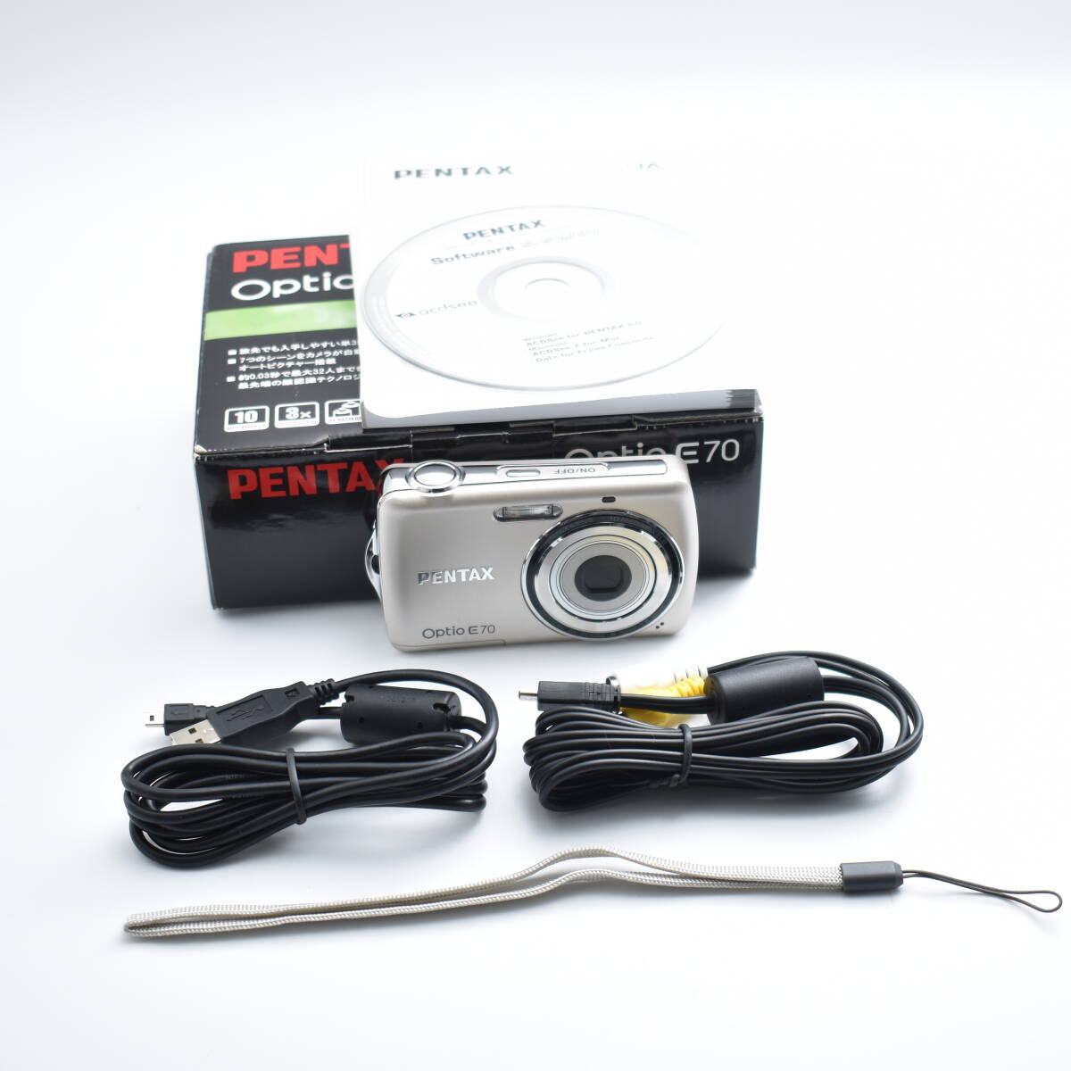 PENTAX Optio E70 シャンパンゴールド SDカード付 PENTAX