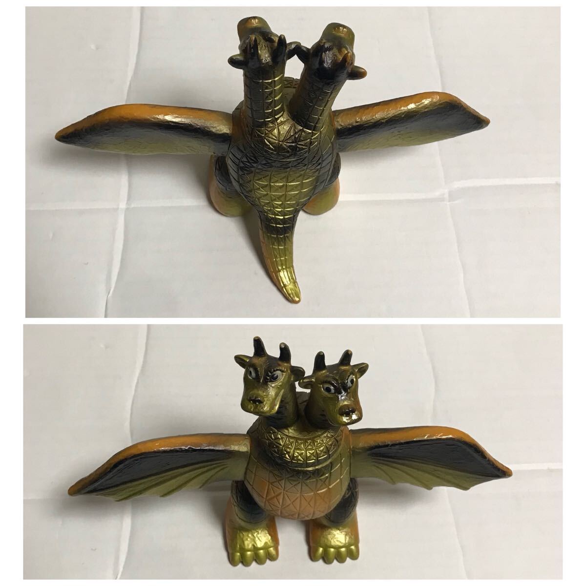 当時物 ミウラ パチ キングギドラ 双頭怪獣 ソフビ 人形 蓄光 当時物 ミウラ パチ キングギドラ 双頭怪獣 ソフビ 人形 蓄光