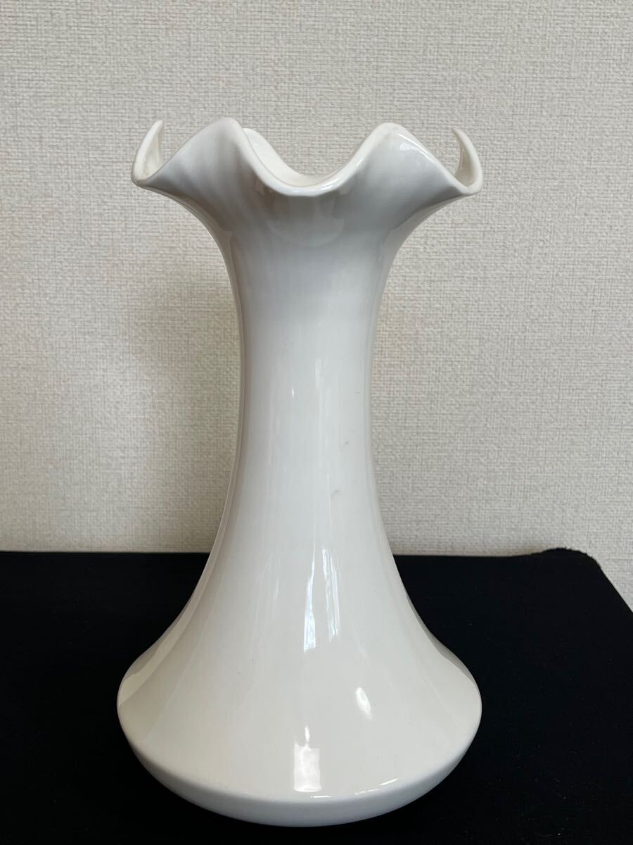 イタリア Demainドマン】陶器 陶花 フラワーベース 高さ29.5cm超 イタリア Demainドマン】陶器 陶花 フラワーベース 高さ29.5cm超