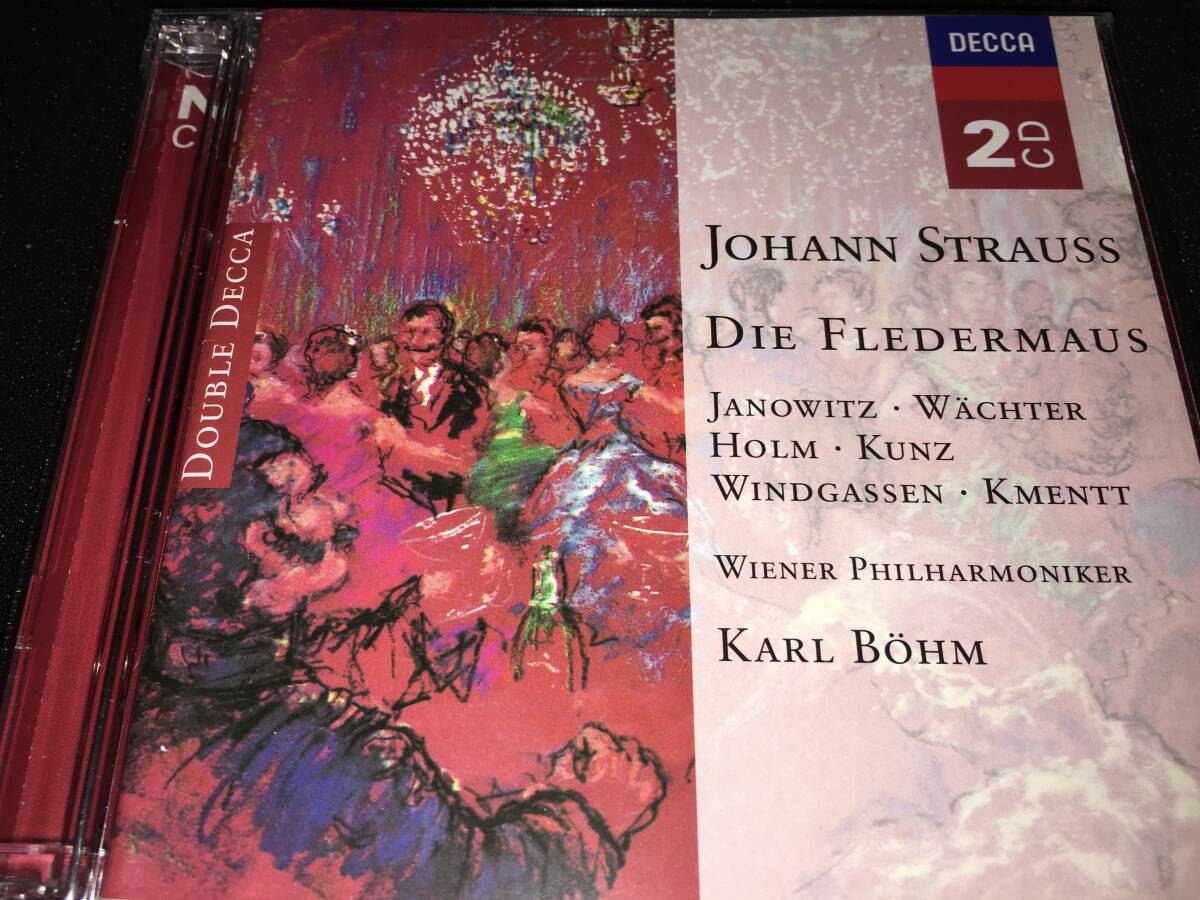 ベーム こうもり J シュトラウス ヤノヴィッツ ヴェヒター ヴィントガッセン ウィーン・フィル オペレッタ デッカ Strauss Fledermaus Bohm