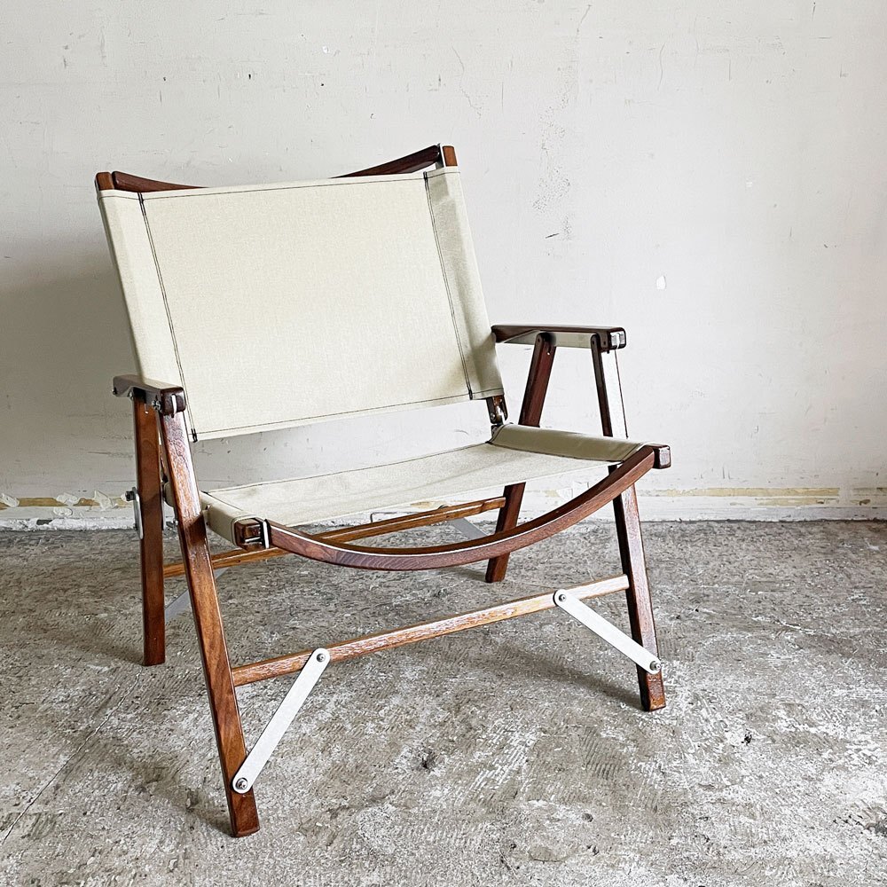 ■ カーミットチェア KERMIT CHAIR ウォールナット材 ベージュ ポータブル アウトドア キャンプ アメリカ