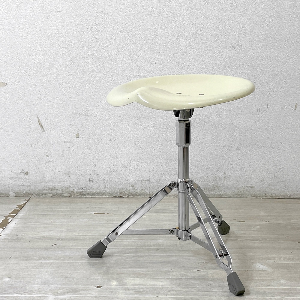 ● ダルトン DULTON X2 ビートスツール BEAT STOOL 回転式 無段階高さ調節 スチール製アイボリー 折り畳み B