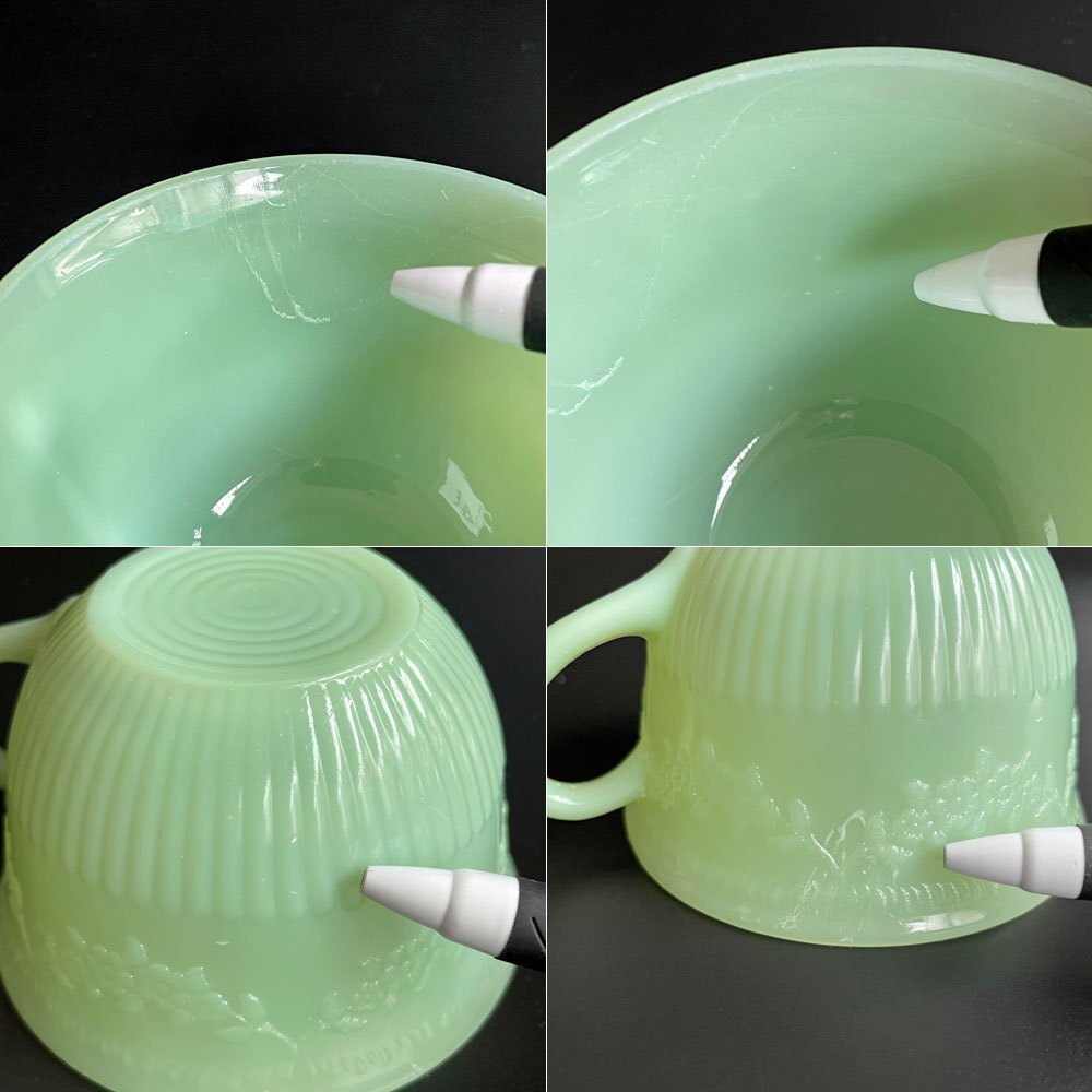 ! Fire King FIRE KING Alice ALICE cup & блюдце 1945~1949 год производства редкий 
