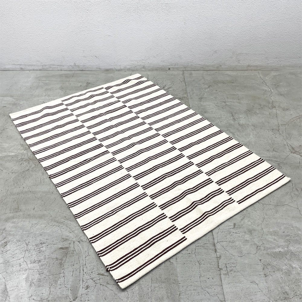〓 ザラホーム ZARAHOME トリプル エフェクト ストライプ ラグ Triple effect striped rug ウール ラグ Wool 150 x 200cm 廃盤
