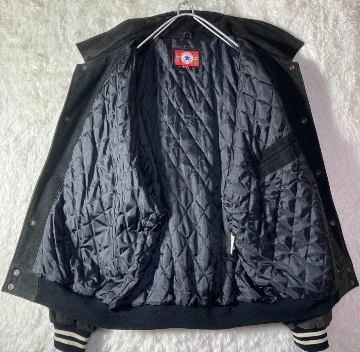 アパレル】希少サイズ 4L 3XL CONVERSE コンバース スタジャン アパレル】希少サイズ 4L 3XL CONVERSE コンバース スタジャン