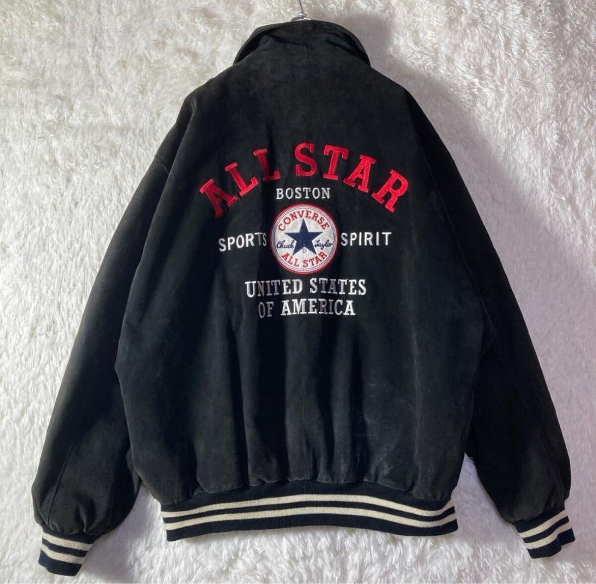 アパレル】希少サイズ 4L 3XL CONVERSE コンバース スタジャン アパレル】希少サイズ 4L 3XL CONVERSE コンバース スタジャン