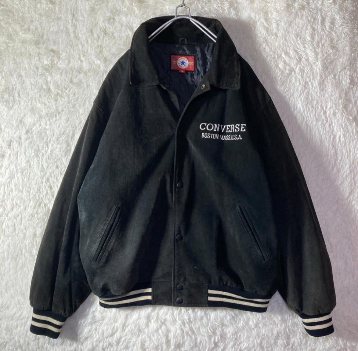 アパレル】希少サイズ 4L 3XL CONVERSE コンバース スタジャン アパレル】希少サイズ 4L 3XL CONVERSE コンバース スタジャン