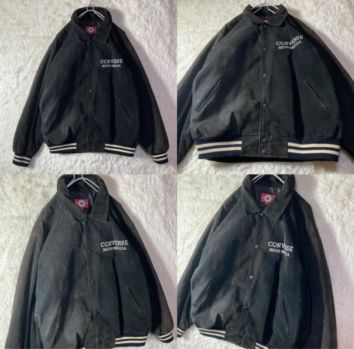 アパレル】希少サイズ 4L 3XL CONVERSE コンバース スタジャン アパレル】希少サイズ 4L 3XL CONVERSE コンバース スタジャン