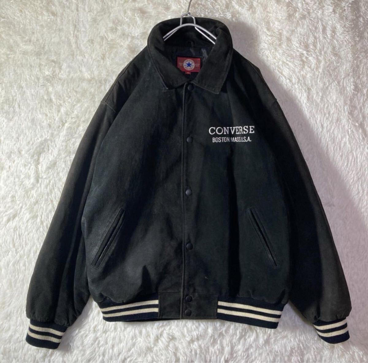 アパレル】希少サイズ 4L 3XL CONVERSE コンバース スタジャン アパレル】希少サイズ 4L 3XL CONVERSE コンバース スタジャン