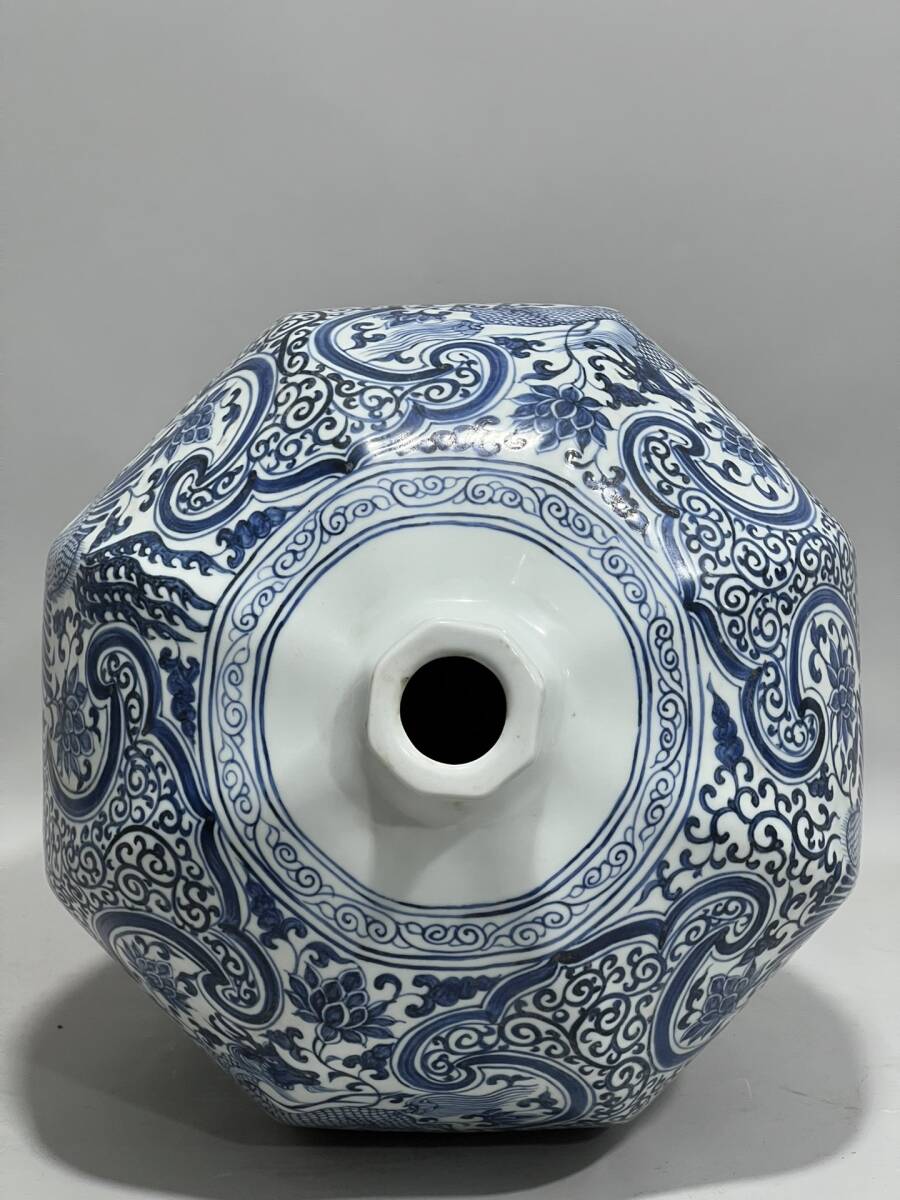 ◇蔵出◇古美術 中国古玩元 元時代 青花 八方麒麟花鳥紋梅瓶 ◇蔵出◇古美術 中国古玩元 元時代 青花 八方麒麟花鳥紋梅瓶