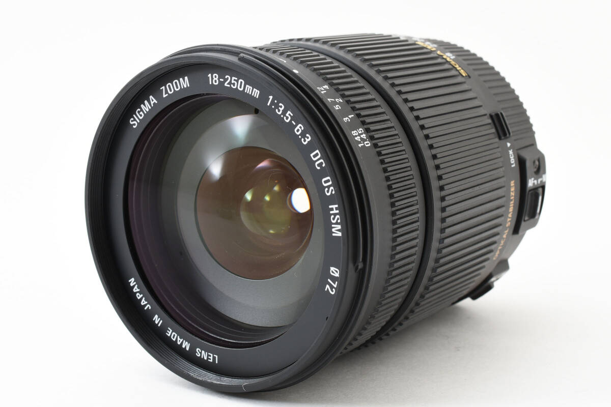 【1円〜】Sigma 18-250mm F3.5-6.3 DC OS HSM Canon用 EFマウント シグマ デジタル一眼レフカメラ 標準 望遠レンズ キヤノン用 #557