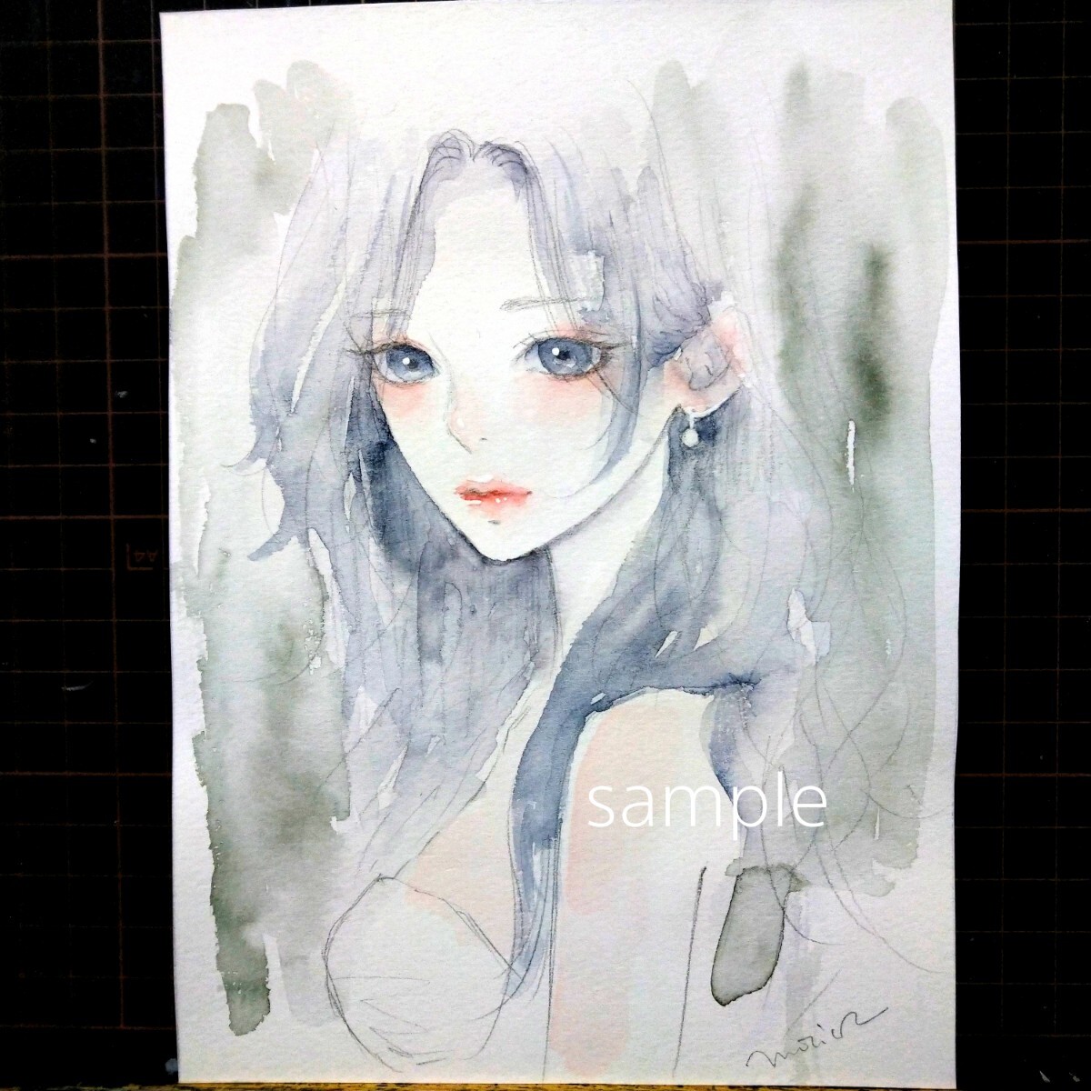 アナログ イラスト 原画 アート 美人画 肉筆 手描き オーダー オリジナル アナログイラスト原画アート美人画肉筆手描きオーダーオリジナル