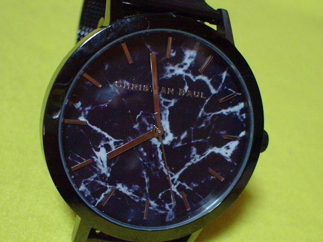 珍品　デザイン　CHRISTIAN　PAUL　SYDNEY　５ATM　腕時計　ブラック　JAPAN　MOVT